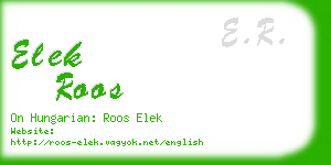 elek roos business card